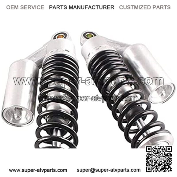 Pnndee Pair 320mm Universal Motorcycle Rear Air Shock Absorbers for ATV Go Kart Quad Dirt Sport Bikes (black&bright) - Image 3