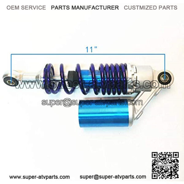 340mm Motorcycle Air Shock Absorbers Universal Fit for Honda Suzuki Kawasaki ATV Go Kart Quad Dirt Sport Bike (Blue) - Image 4