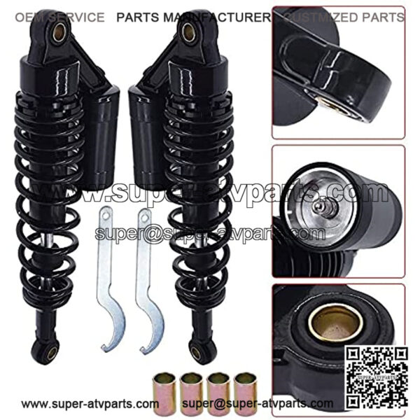 320mm Universal Motorcycle Rear Air Shock Absorbers Fit For H.on-da Su.zu-ki Ya.ma-ha Ka.wasa-ki ATV Sport Bike Go Kart Chinese Quad Dirt Bike Dual Sport Black - Image 4