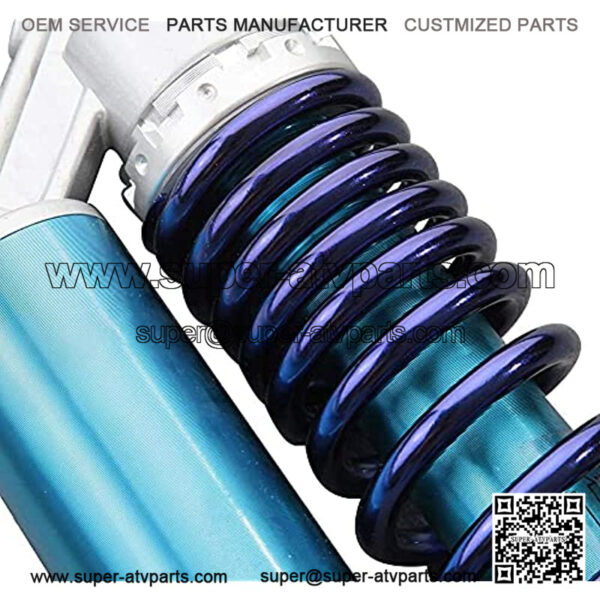 Pnndee Pair 340mm Universal Motorcycle Rear Air Shock Absorbers for all ATV Go Kart Quad Dirt Sport Bikes (blue&silver) - Image 5