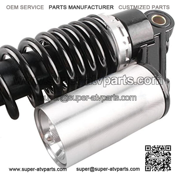 Pair 375mm Motorcycle Air Shock Absorbers Universal Fit for Honda Suzuki Yamaha Kawasaki ATV Go Kart Quad Dirt Sport Bikes Black & Silver - Image 3