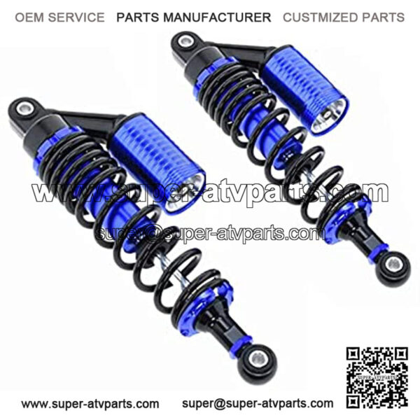 340 mm Universal Motorcycle Air Shock Absorber Rear Suspension Adjustable Air Shock Absorber,for Honda Yamaha Kawasaki Suzuki ATV Go Kart Quad Dirt Sport Bikes A Pairs(Blue)