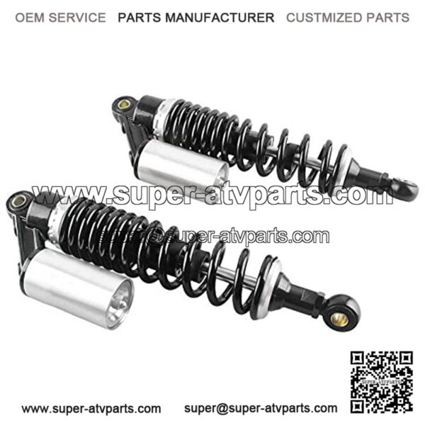 Pair Adjustable 340mm Motorcycle Air Shock Absorbers Replacement for Honda Suzuki Yamaha Kawasaki ATV Go Kart Quad Dirt Sport Bikes
