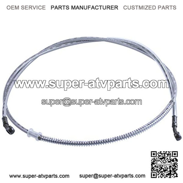 70" Braided Hydraulic Brake Hose Line Pipeline Compatible with Chinese GY6 Scooter ATV Dirt Bike Go Kart 10mm Banjo Ends 178CM