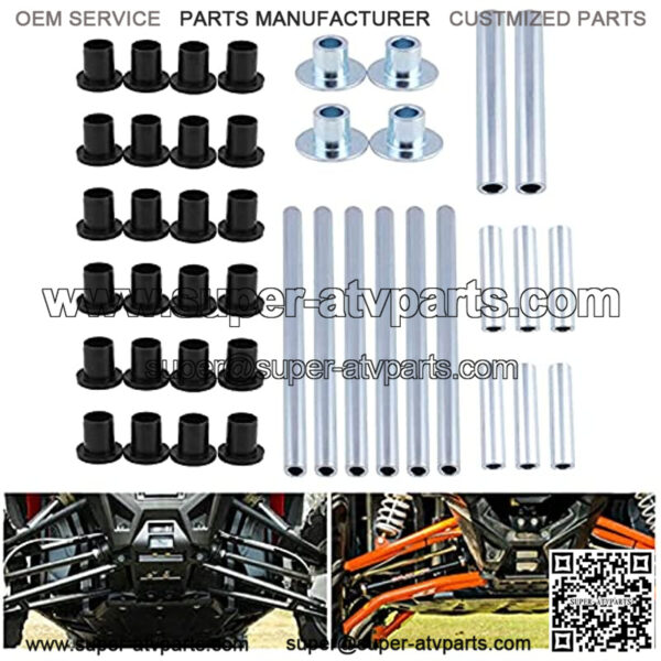 ATV Heavy Duty HDPE A Arm Bushing Kit Compatible with Polaris RZR 800 / RZR S / 4 800 2008-2014 Complete Kit with Enough Bushings for The Front and Rear
