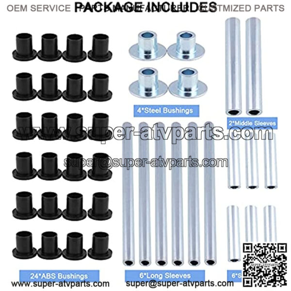 ATV Heavy Duty HDPE A Arm Bushing Kit Compatible with Polaris RZR 800 / RZR S / 4 800 2008-2014 Complete Kit with Enough Bushings for The Front and Rear - Image 2