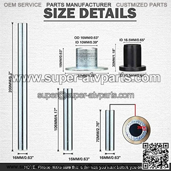 ATV Heavy Duty HDPE A Arm Bushing Kit Compatible with Polaris RZR 800 / RZR S / 4 800 2008-2014 Complete Kit with Enough Bushings for The Front and Rear - Image 3