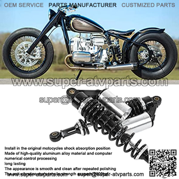 Motorcycle Shock Absorber Aluminium and Iron Pair 340mm Motorcycle Shock Absorber Rear Suspension Spring - Image 2