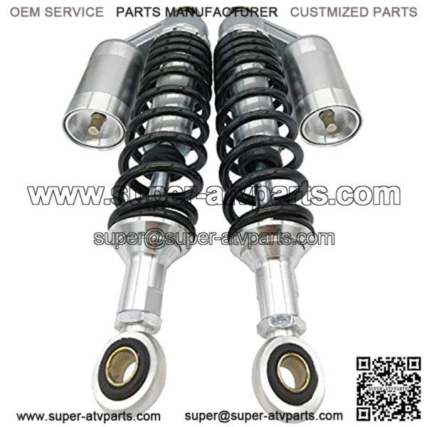 340mm Motorcycle Air Shocks Absorber Fit for Honda Yamaha Kawasaki ATV Go Kart Quad Dirt Sport Bikes(Silver/Black,1 Pair) - Image 2
