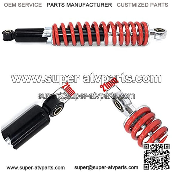 350mm/13. 8in Rear Shock Absorber Universal Fit for Dune Buggy Quad Dirt Bike ATV Aluminium Alloy Shock Spring Suspension Red - Image 3