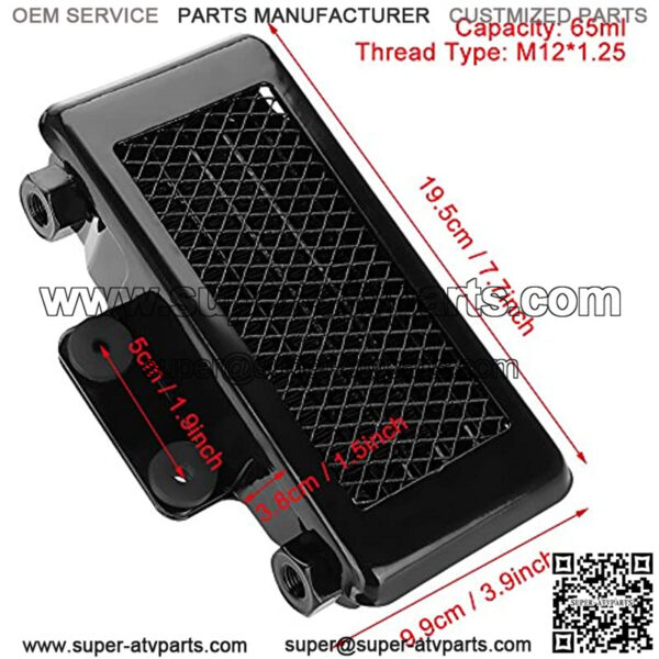 Acouto Aluminum 65ml Engine OiCooling Radiator for 100CC-250CC Motorcycle Dirt Bike ATV(Black) - Image 2