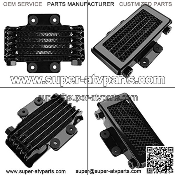 Acouto Aluminum 65ml Engine OiCooling Radiator for 100CC-250CC Motorcycle Dirt Bike ATV(Black) - Image 3