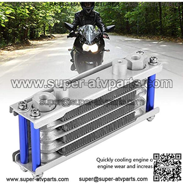 65ml Aluminum Motorcycle Engine OiRadiator Kit Oil Cooling System with Mounting Accessories for Suzuki 125CC 150CC 200CC Silver Color - Image 4