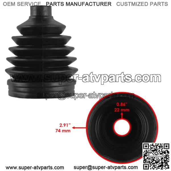 Front Axle Outer CV Boot Kit for Polaris RZR XP 1000 2014 2015 2016 (For: Polaris) - Image 2