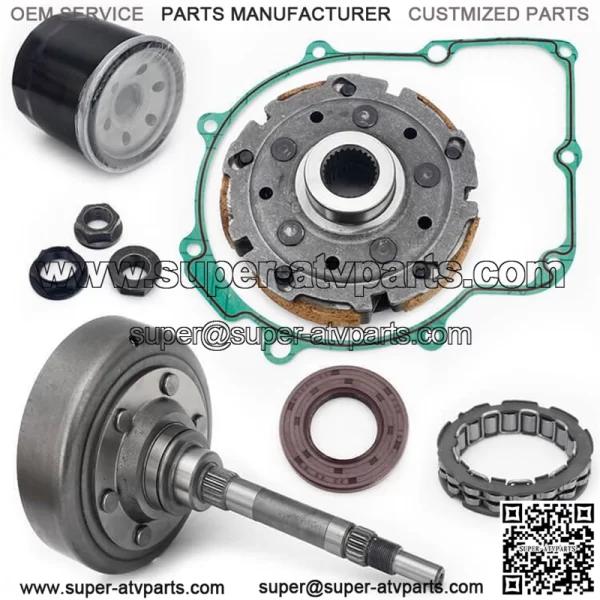 ATV UTV Wet Clutch Assy Clutch Housing Pad Shoe Gasket Bearing Oil Seal Oil Filter Flange Nuts Assy for Massimo Alligator 500 700 700-4