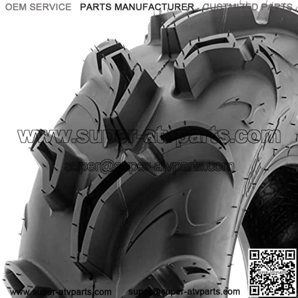 Pair of 2 Warrior AT 26x9-12 ATV UTV Mud & Trail Tires, 6 PR, Tubeless A048 - Image 2