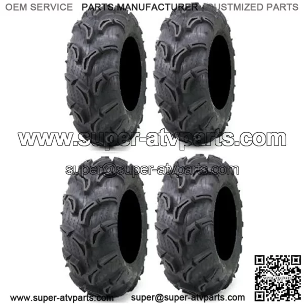 Full set of Zilla 27x9-12 and 27x11-12 ATV Mud Tires (4)
