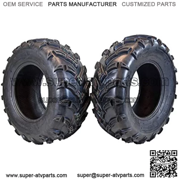 MK251012 ATV 25x10-12 Tires 2 Set Rear 6Ply 1/2" Tread Depth 25x10x12