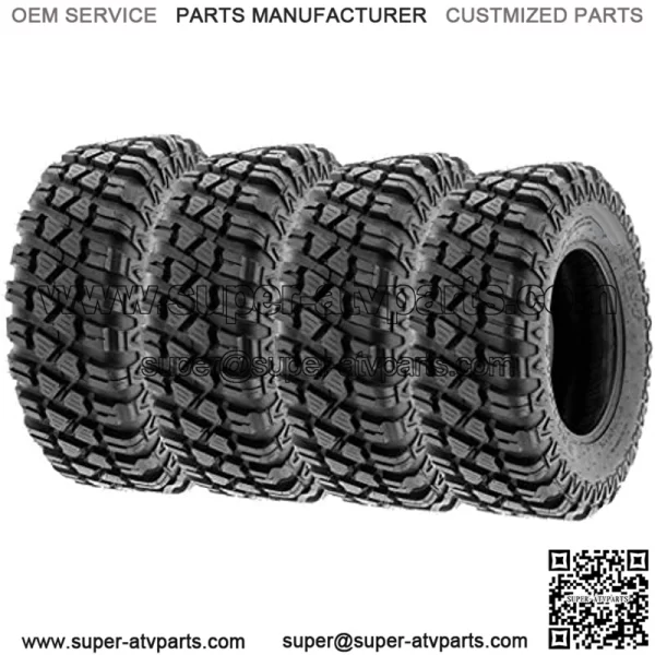 Set of 4 A047 XC MX Hardpack UTV SxS Dual Sport Tires 28x10-14, 6 PR, Tubeless, all terrain off-road