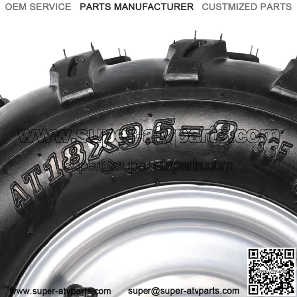 GOLF CART 8" Tire RIM WHEELS 18x9.5-8 KNOBBY TIRES (SET OF 2) 18x9.5x8 - Image 2