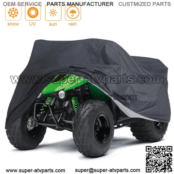 Indeedbuy Waterproof ATV Cover,Large Heavy Duty Black Protects 4 Wheeler From Snow Rain or Sun,102'' x44'' x 48''