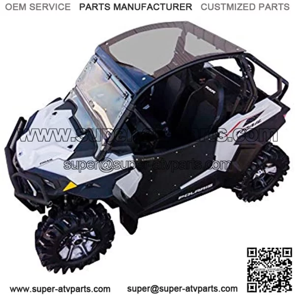 Dark Tinted RZR Roof for 2021+ Polaris RZR Trail 900 / S 900 / S 1000 | 1/4" Thick Polycarbonate | Protects You and Passengers From The Elements While Increasing Visibility!
