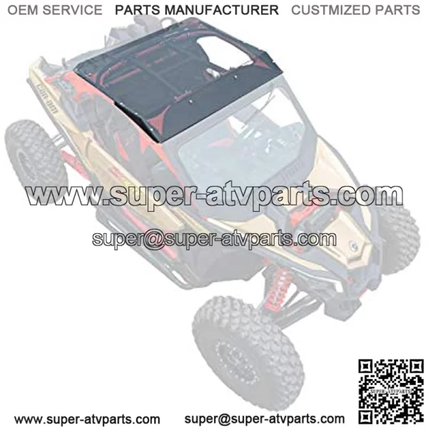 Dark Tinted UTV Roof for 2017+ Maverick X3 (See Fitment) | Increases Visibility | Made of 1/4" Polycarbonate | Roof Keeps out Sun, Rain, & Debris | Rattle-Free Fit