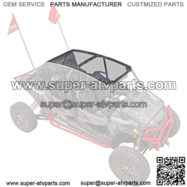 Dark Tinted Roof for 2019+ Polaris RZR XP 4 Turbo S/XP 4 Turbo S Velocity | 1/4" Thick Polycarbonate | Protects Against Debris | Gives Full Visibility and Awareness | 4 Seater