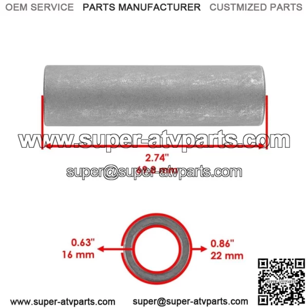 SHORT Swingarm Pivot Shaft Bushing for Yamaha Blaster SE YFS200SEV 2006 - Image 2