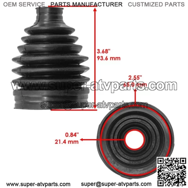 Front Outer/Inner CV Axle Boots For Honda Pioneer 700-4 SXS700M4 2017-2022 - Image 2