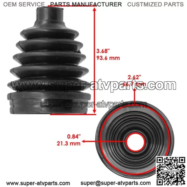 Front Outer/Inner CV Axle Boots For Honda Pioneer 700-4 SXS700M4 2017-2022 - Image 3