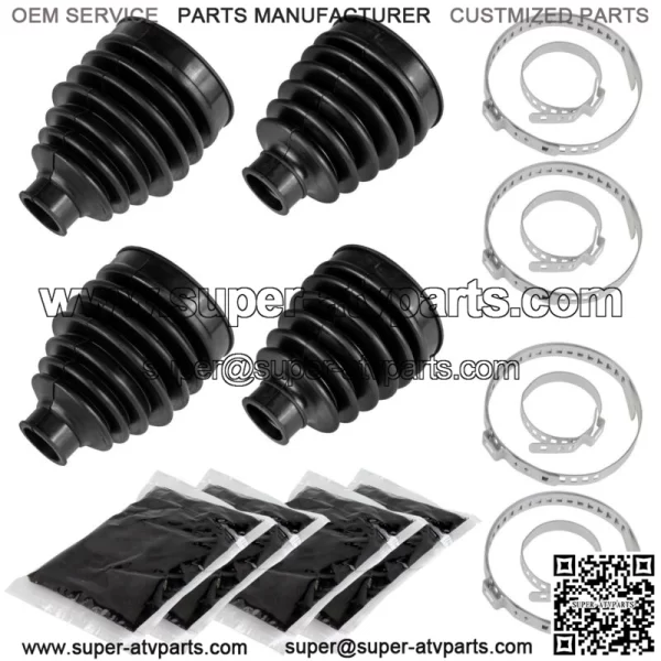 Front Outer & Inner CV Axle Boot For Honda Pioneer 700 SXS700M2 2017 2018-2022