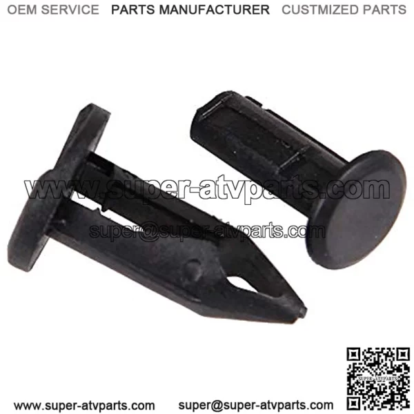 Nylon Bumper Fastener Rivet Clips Push-type Clips Fender Retainer Clips Auto Body Clips 8mm Replacement for Suzuki King Quad Vinson ATV Replacement for Honda Acura Rancher Kawasaki Polaris (100Pcs) - Image 2