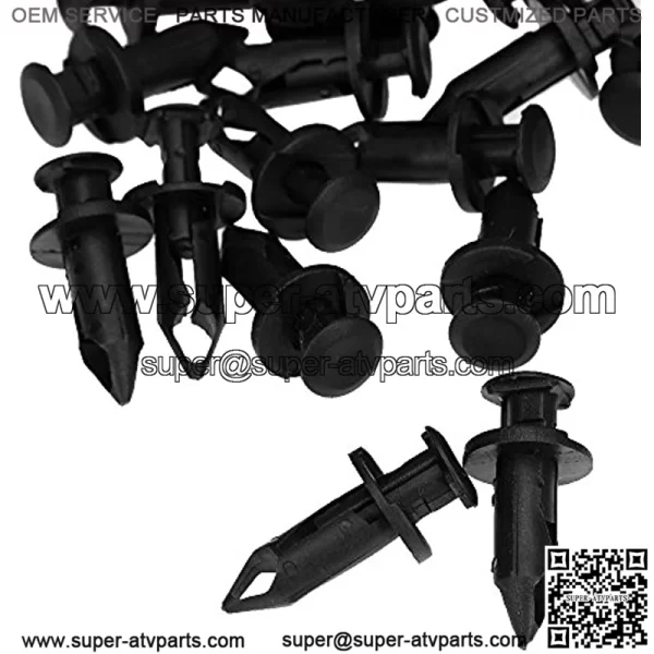 Nylon Bumper Fastener Rivet Clips Push-type Clips Fender Retainer Clips Auto Body Clips 8mm Replacement for Suzuki King Quad Vinson ATV Replacement for Honda Acura Rancher Kawasaki Polaris (100Pcs) - Image 3