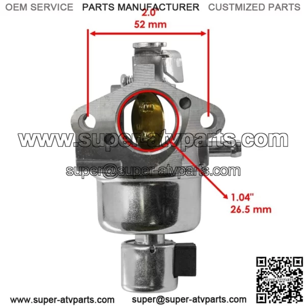 Carburetor For Kohler SV590 19HP 14.2 kW 2085333-S 1.14 Jet 26mm Bore - Image 3
