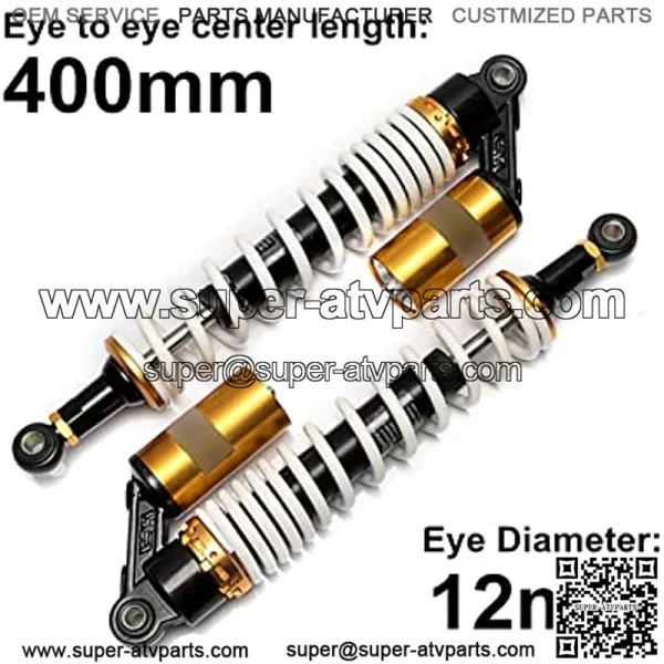 400mm Motorcycle Air Shock Absorber Rear Suspension Dirt Bike Motor Scooter ATV Quad - Image 2