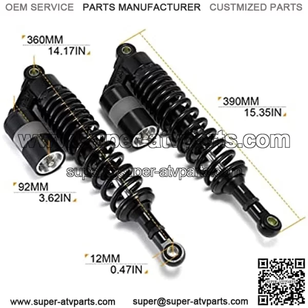360mm Motorcycle Rear Air Shock Absorbers Suspension for Motor Dirt Bike Scooter Quad ATV - Image 2