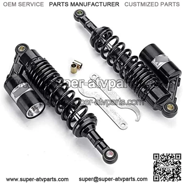 Pair Universal 280/320/340360/380mm Motorcycle Air Shock Absorbers Rear Suspension for ATV Scooter Dirt Pit Street Bike Motorcycle Rear Damping Motorcycle Suspension (Color : 320mm Gold) - Image 2