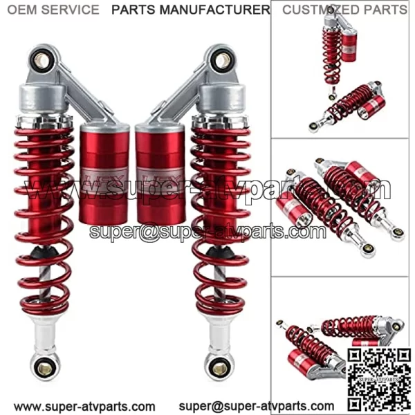 Pair Motorcycle 320mm Red Air Shocks ATV UTV Suspension Shock Absorbers For ATV UTV Go Kart Quad Dirt Bikes
