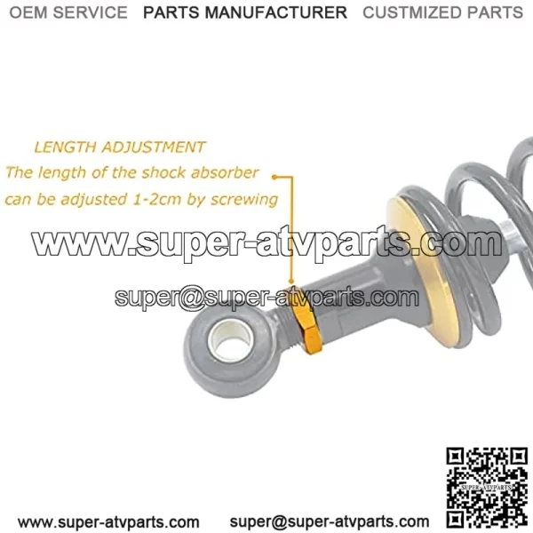 340mm Universal Motorcycle Rear Air Shock Absorbers Compatible with 150CC-750CC Karting Scooter ATV Yamaha Suzuki Honda Kawasaki - Image 4