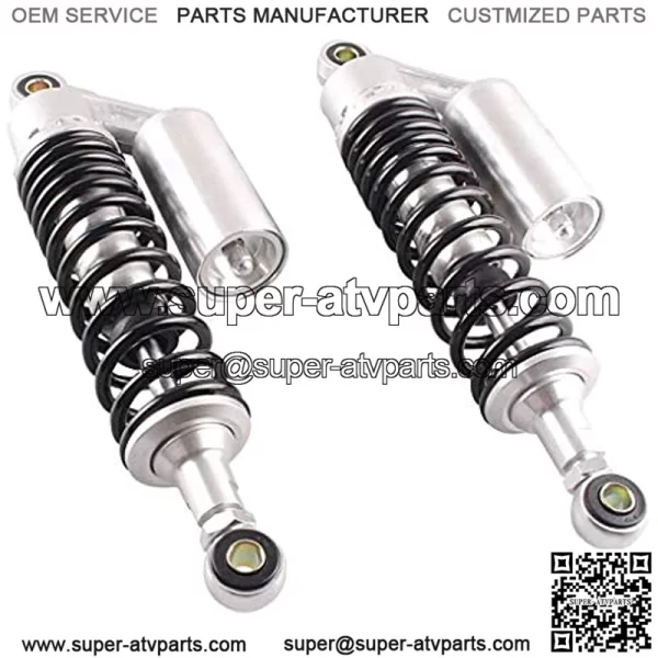 Pair 320mm Universal Motorcycle Rear Air Shock Absorbers for ATV Go Kart Quad Dirt Sport Bikes (black&bright) - Image 4