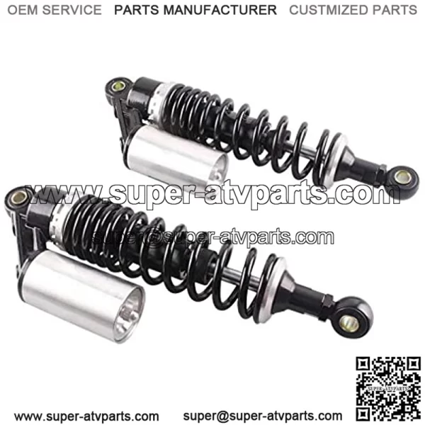 Pair 320mm Universal Motorcycle Rear Air Shock Absorbers for ATV Go Kart Quad Dirt Sport Bikes (black&silver) - Image 2