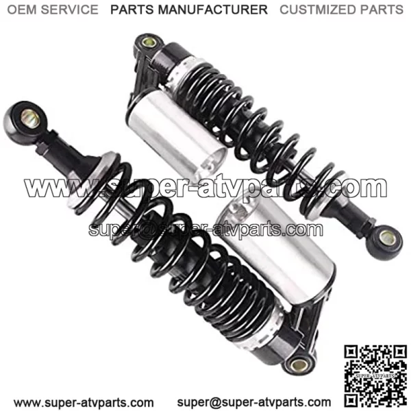 Pair 320mm Universal Motorcycle Rear Air Shock Absorbers for ATV Go Kart Quad Dirt Sport Bikes (black&silver) - Image 3