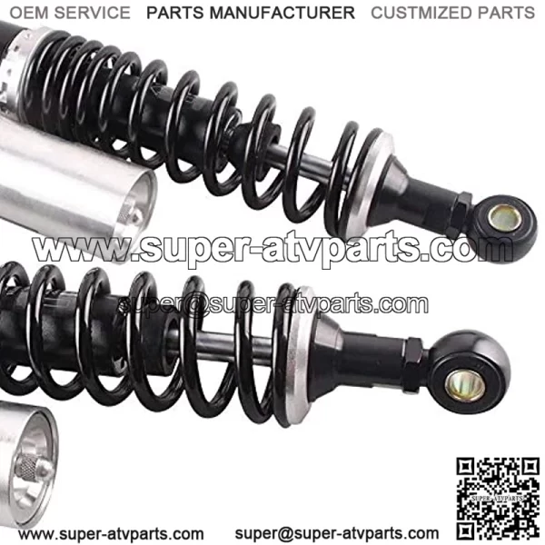 Pair 320mm Universal Motorcycle Rear Air Shock Absorbers for ATV Go Kart Quad Dirt Sport Bikes (black&silver) - Image 4