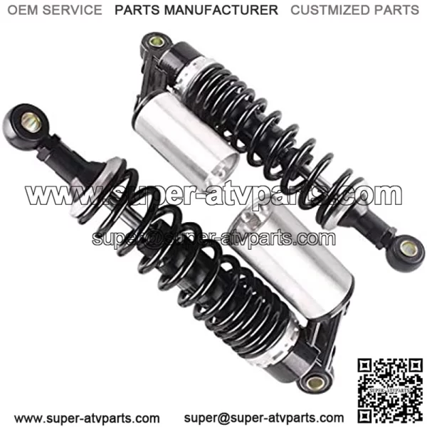 Pair 320mm Universal Motorcycle Rear Air Shock Absorbers for ATV Go Kart Quad Dirt Sport Bikes ( black&silver) - Image 2