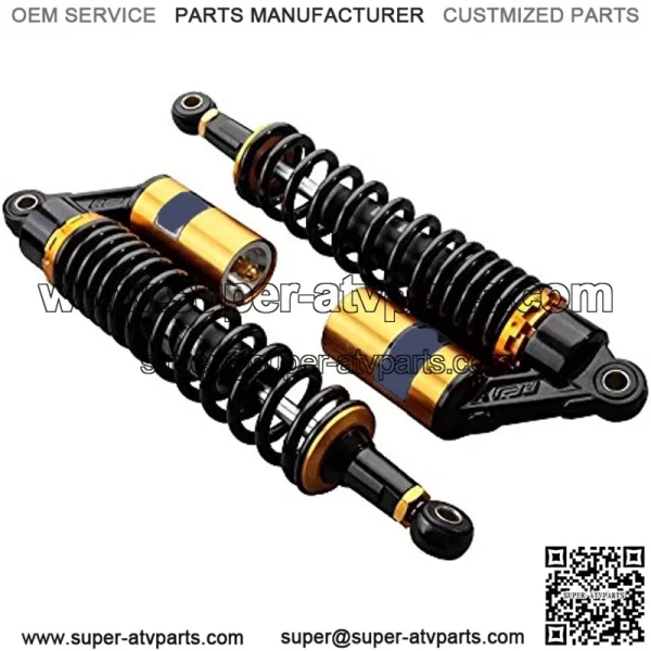 Pair 320mm Universal Motorcycle Rear Air Shock Absorbers Fit For Honda Suzuki Yamaha ATV Go Kart Quad Dirt Sport Bikes Black & Gold