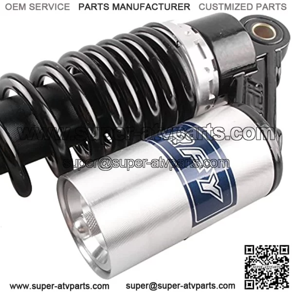 Pair 375mm Motorcycle Air Shock Absorbers Universal Fit for Honda Suzuki Yamaha ATV Go Kart Quad Dirt Sport Bikes Black & Silver - Image 3