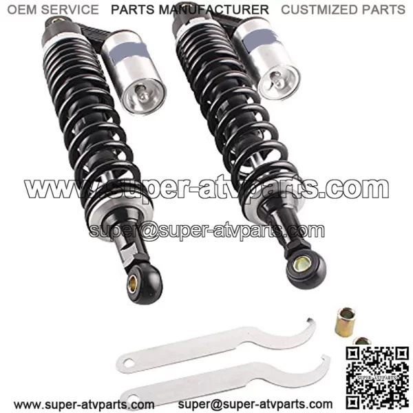 Pair Motorcycle 15 3/4 Inch 400mm Rear Air Shock Absorbers for 150cc~750cc Karting Scooter ATV Yamaha Suzuki Honda