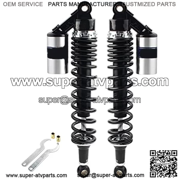 Pair 400mm 15.76" Motorcycle ATV Shock Absorbers Suspension for Honda Suzuki Yamaha ATV UTV Go Kart Quad Dirt Sport Bikes