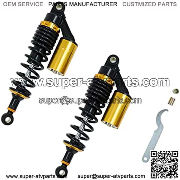 340mm Universal Motorcycle Rear Air Shock Absorbers Compatible with 150CC-750CC Karting Scooter ATV Yamaha Suzuki Honda Kawasaki LR340